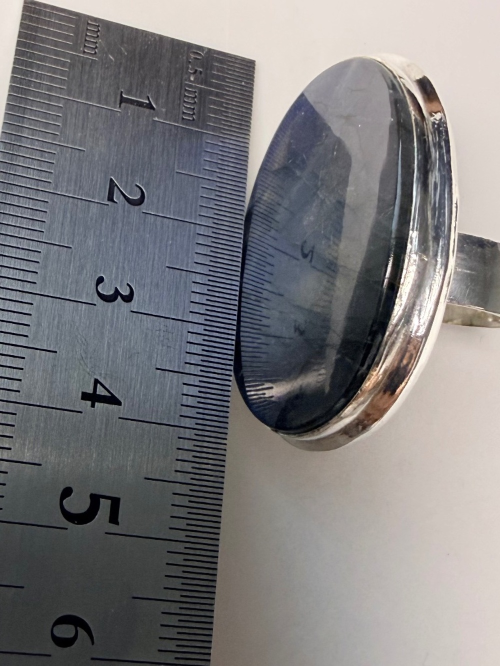 Large Labradorite Sterling Silver Ring - Picture 7 of 10